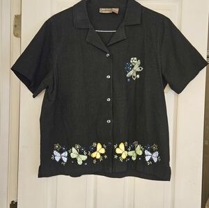 Jane Ashley Black Casual Shirt